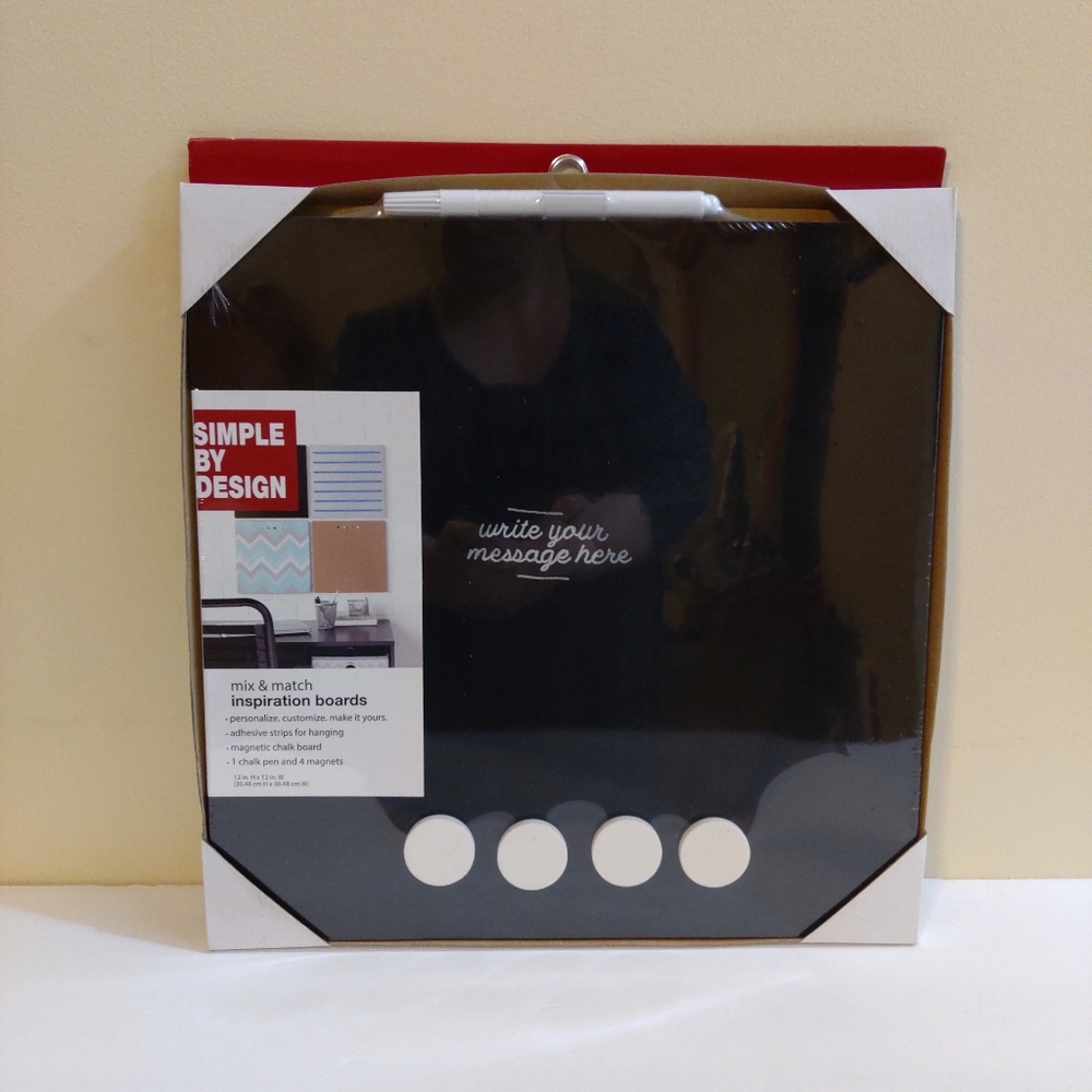 NEW Simple By Design Inspiration Board12" x12" Black & White